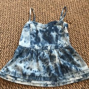 Denim peplum top